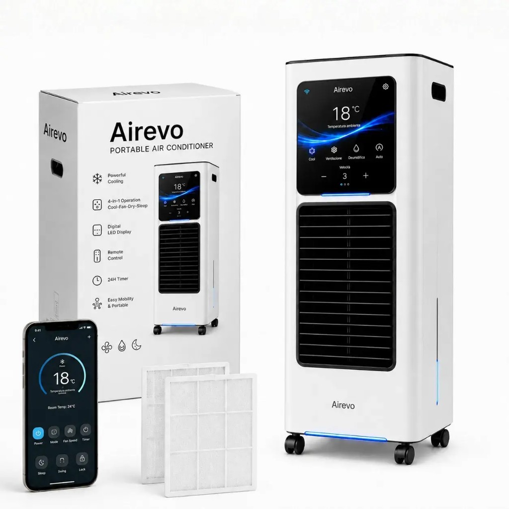 Kit completo Airevo climatizzatore portatile